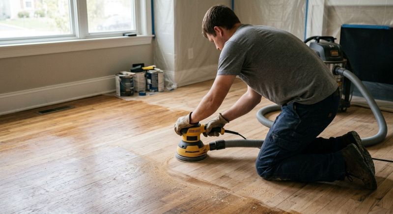 Our team working on Wood Floor Service projects in Beaver County, PA