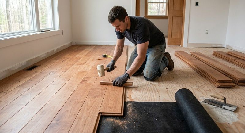 Cherry Floor Installation in Glenshaw, PA