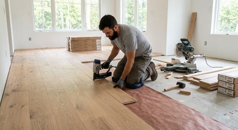 White Oak Floor Installation in Beaver County, PA